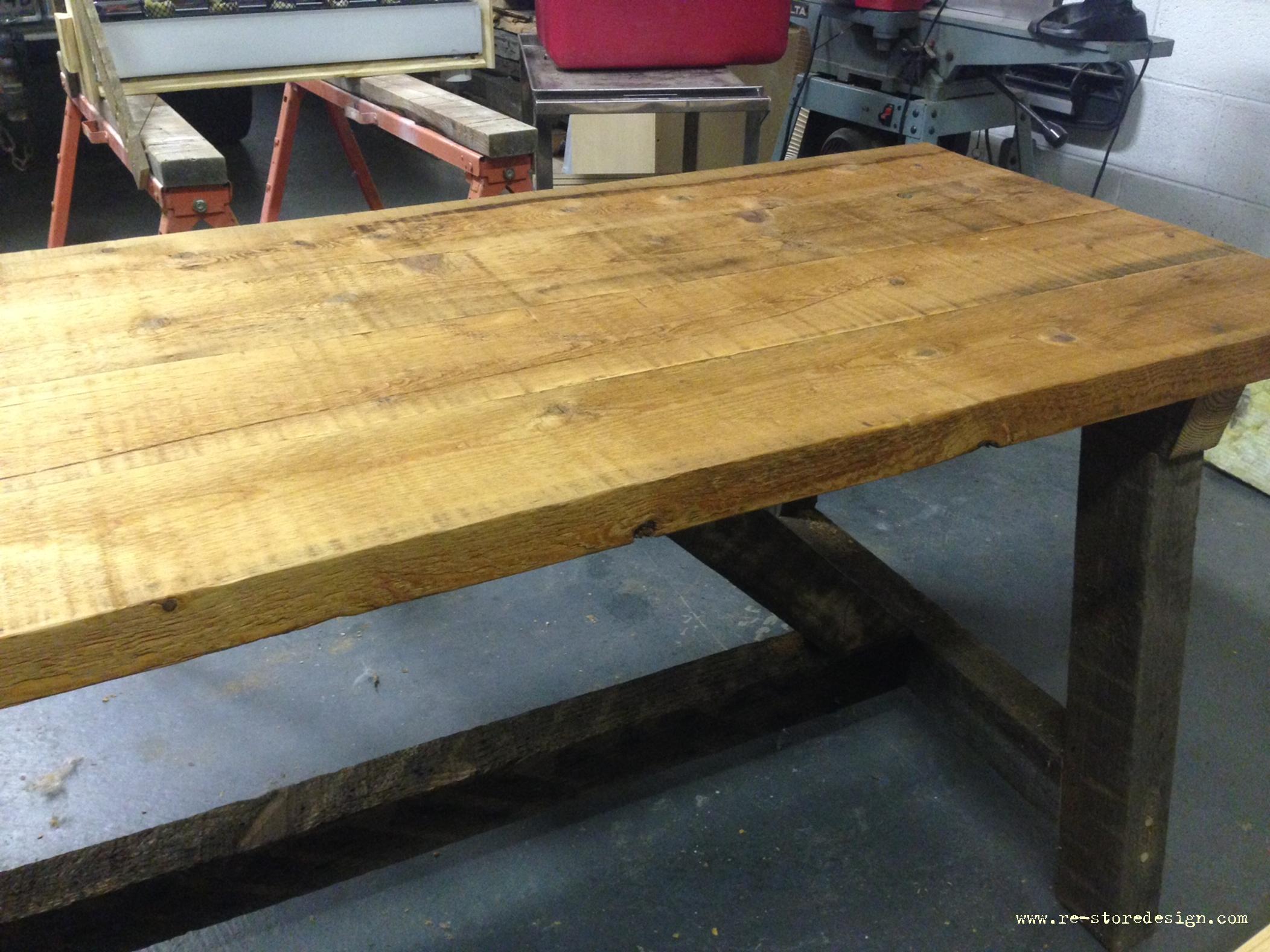 Restoration Hardware Wood Beam Table Knock-off