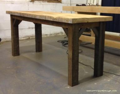 Condo Size Reclaimed Wood Farm Table 4